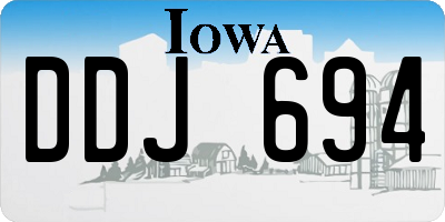 IA license plate DDJ694