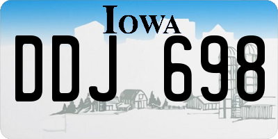IA license plate DDJ698