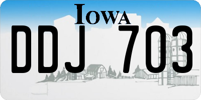 IA license plate DDJ703