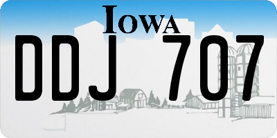 IA license plate DDJ707
