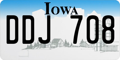 IA license plate DDJ708