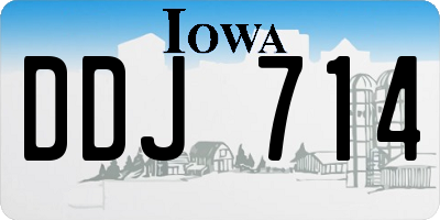 IA license plate DDJ714