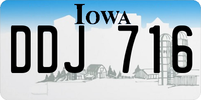 IA license plate DDJ716