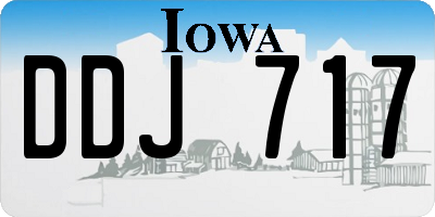 IA license plate DDJ717