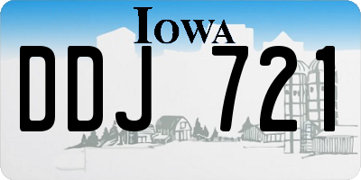 IA license plate DDJ721