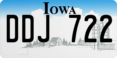 IA license plate DDJ722
