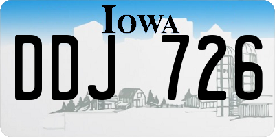IA license plate DDJ726