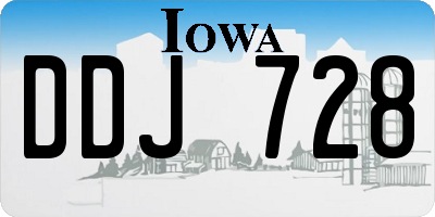 IA license plate DDJ728