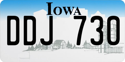 IA license plate DDJ730