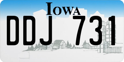 IA license plate DDJ731