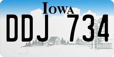 IA license plate DDJ734
