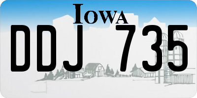 IA license plate DDJ735