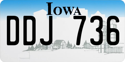 IA license plate DDJ736