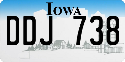 IA license plate DDJ738