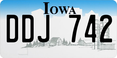 IA license plate DDJ742