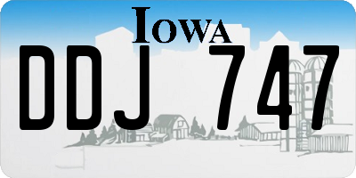 IA license plate DDJ747