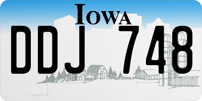 IA license plate DDJ748