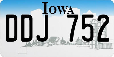 IA license plate DDJ752