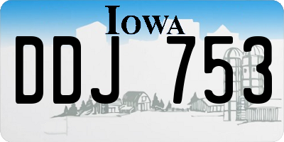 IA license plate DDJ753