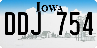 IA license plate DDJ754