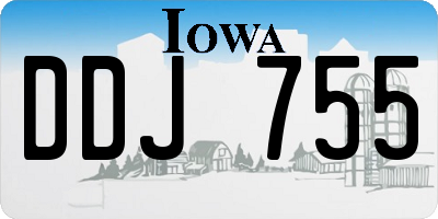 IA license plate DDJ755