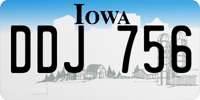 IA license plate DDJ756