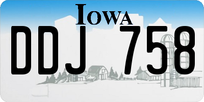 IA license plate DDJ758