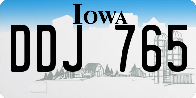 IA license plate DDJ765