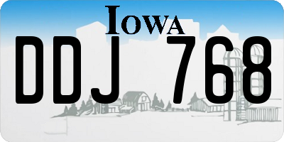 IA license plate DDJ768