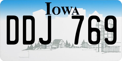 IA license plate DDJ769