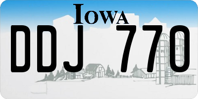 IA license plate DDJ770