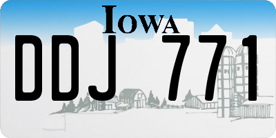 IA license plate DDJ771