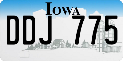 IA license plate DDJ775