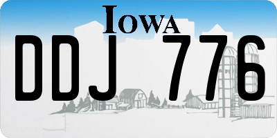 IA license plate DDJ776
