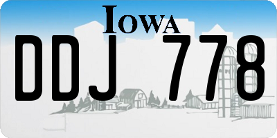 IA license plate DDJ778