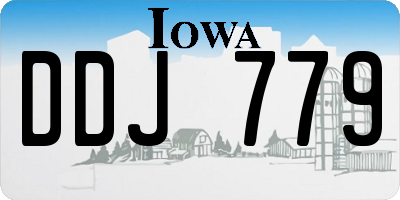 IA license plate DDJ779