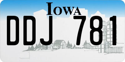 IA license plate DDJ781