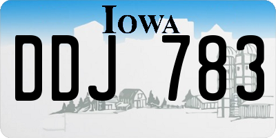 IA license plate DDJ783