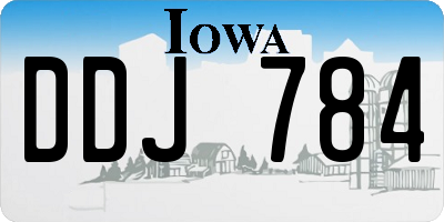 IA license plate DDJ784