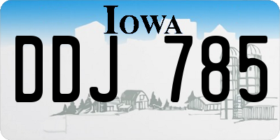 IA license plate DDJ785