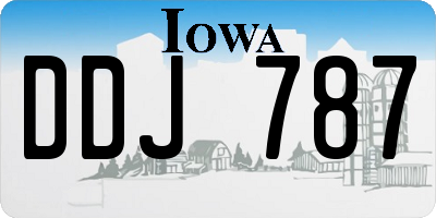 IA license plate DDJ787