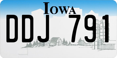 IA license plate DDJ791