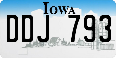 IA license plate DDJ793