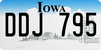 IA license plate DDJ795