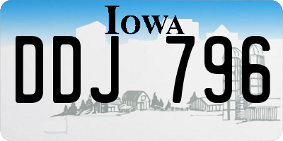IA license plate DDJ796