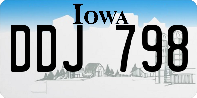 IA license plate DDJ798