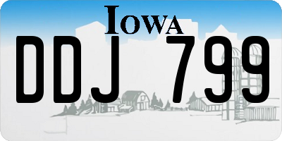 IA license plate DDJ799