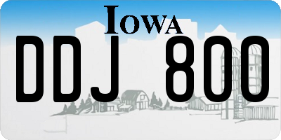 IA license plate DDJ800