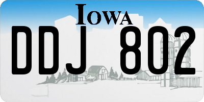 IA license plate DDJ802