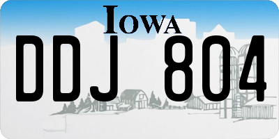 IA license plate DDJ804